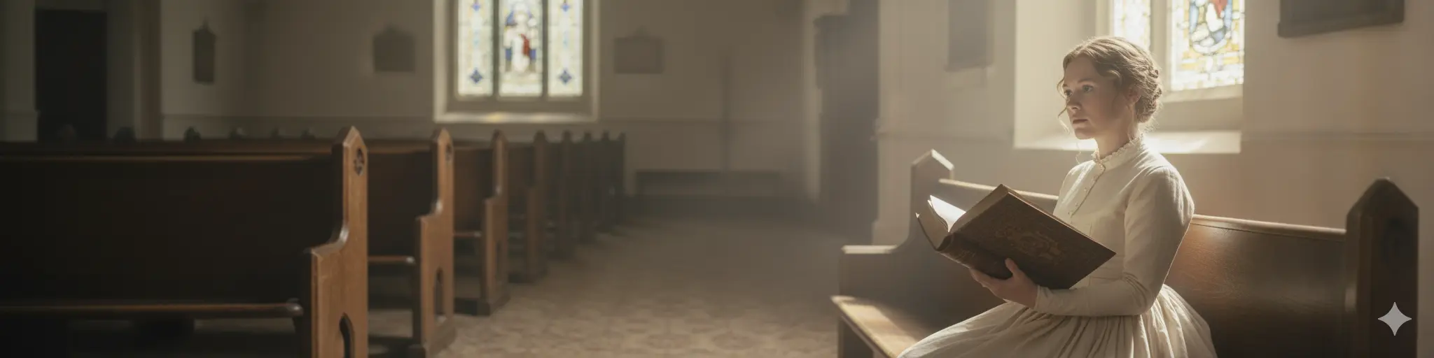 Contemplating in a church